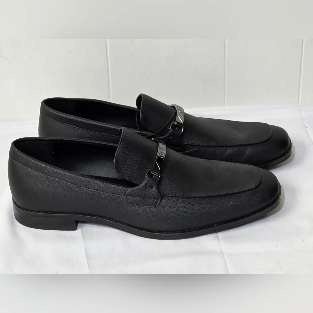 Guess Handy Dress Textured Black Slip-On Loafers Mens Size 10.5